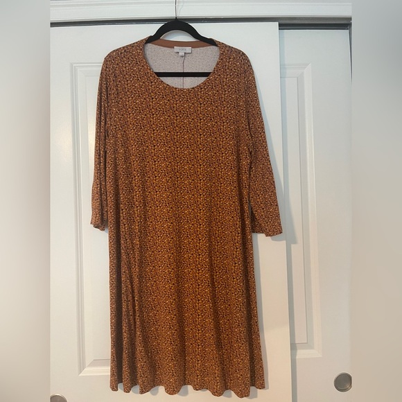 LOFT Orange Dolman Sleeve Dress - Picture 1 of 3